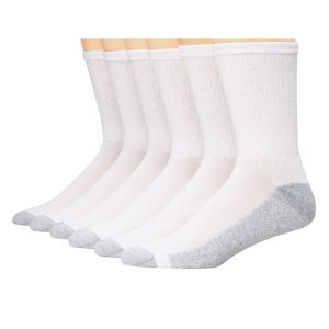 Hanes Double Tough Men's Big & Tall Cushion Crew Socks, 6-Pairs