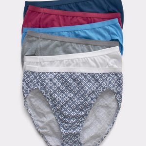 Hanes Ultimate Women's Breathable Hi-Cut Underwear, 6-Pack