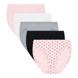 Hanes Ultimate ComfortSoft Women's Underwear High Cut, 5-Pack, Cotton Stretch