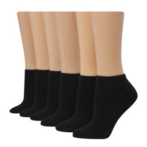 Hanes Comfort Fit Women's No-Show Socks, 6-Pairs
