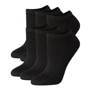 Hanes Women's No-Show Socks, Moisture-Wicking, Extended Sizes 8-12, 6-Pairs