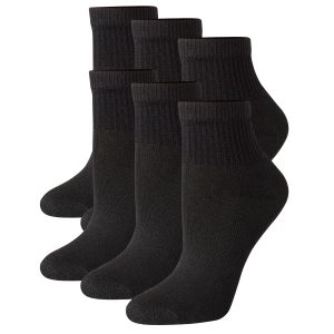 Hanes Women's Ankle Socks, Moisture-Wicking, 6-Pairs