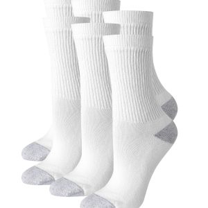 Hanes Women's Crew Socks, Moisture-Wicking, 6-Pairs