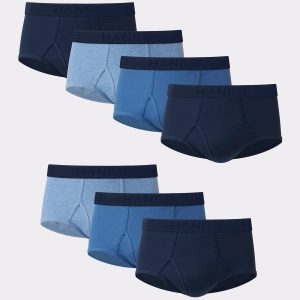 Hanes Men's Underwear Briefs Pack, 7-Pack, Sexy Men's Underwear, Moisture Wicking, White