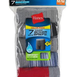 Hanes Comfort Flex Boys' Boxer Briefs Underwear, 7-Pack