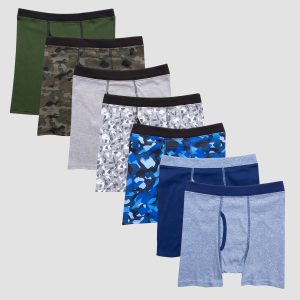 Hanes Comfortsoft Boys' Printed Boxer Briefs Pack, 7-Pack