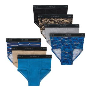 Hanes Comfort Flex Boys' Brief Underwear, Prints & Solids, 7-Pack