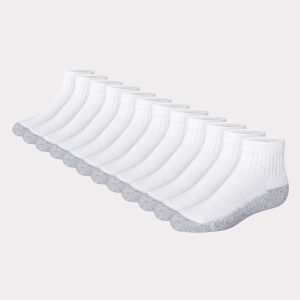 Hanes Double Tough Boys' Cushion Ankle Socks, 12-Pairs