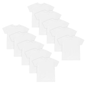 Hanes EcoSmart Boys' Undershirt, 10-Pack, White