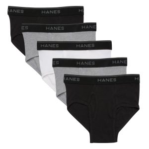 Hanes Ultimate ComfortSoft Boys' Brief Underwear, Assorted, 5-Pack