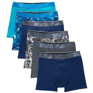 Hanes Moves Boys' Breathable Boxer Brief Underwear, X-Temp, Assorted, 6-Pack