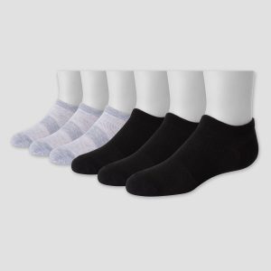 Hanes Boys' Performance Super No Show Socks, X-Temp, 6-Pairs