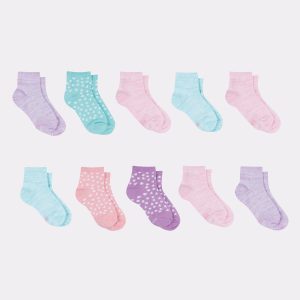 Hanes Comfort Soft Girls' Ankle Socks, 10-Pairs