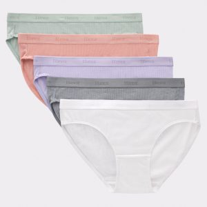 Hanes Originals Girls' SuperSoft Bikini Underwear, 5-Pack