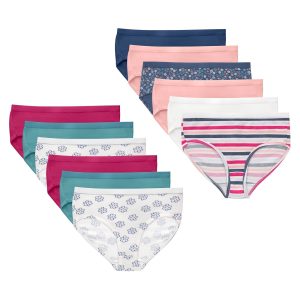 Hanes Girl's Underwear Briefs, 12-Pack, Cotton-Stretch