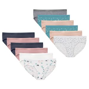 Hanes Girls' Underwear Hipsters, 12-Pack, Stretch-Cottton, Breathable