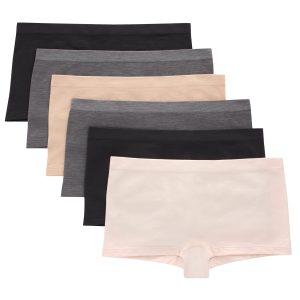 Hanes Girls' Seamless Comfort Tween Boyshorts, 6-Pack