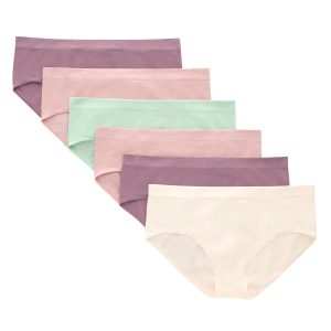 Hanes Seamless Comfort Girls' Hipster Underwear, Fashion Assorted, 6-Pack