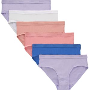 Hanes Originals SuperSoft Underwear Hipsters, 6-Pack, Moisture-Wicking