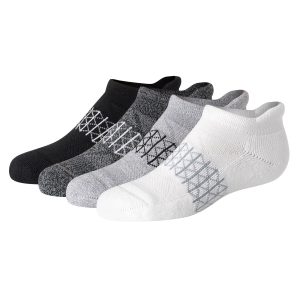 Hanes Absolute Active Boys' Cushioned Heel Shield Socks, 4-Pairs