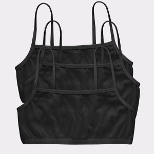 Hanes Women's String Crop Bralette, 3-Pack
