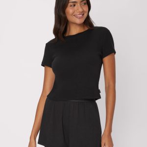 Hanes Originals Women's Supersoft Comfywear Rib Baby Doll Tee