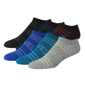 Hanes Moves Breathable Mesh Men’s No Show Socks, Shoe Sizes 6-12, 6-Pairs