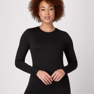 Hanes Women's Long-Sleeve Baselayer Tee, Crewneck