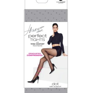 Hanes Perfect Dot Women's Compression Tights, Control Top