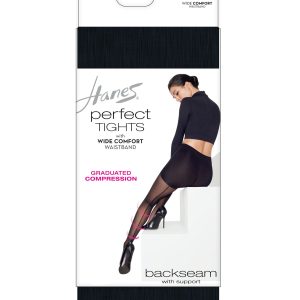 Hanes Perfect Tights with Wide Comfort Waistband, Graduated Compression
