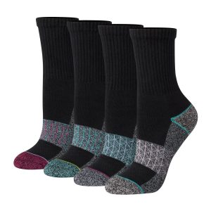 Hanes Absolute Comfort Women's Crew Socks, 4-Pairs