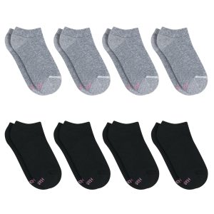 Hanes Ultimate Women's No Show Socks Pack, Cushioned, 8-Pairs