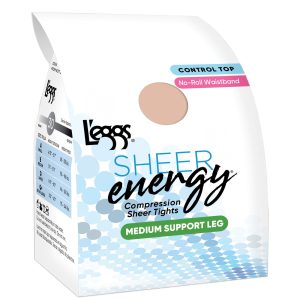 L'eggs Sheer Energy Medium Support Compression Tights, Control Top
