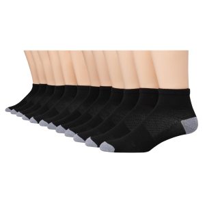 Hanes X-Temp Men's Lightweight Ankle Socks, Shoe Sizes 6-12, 12-Pairs