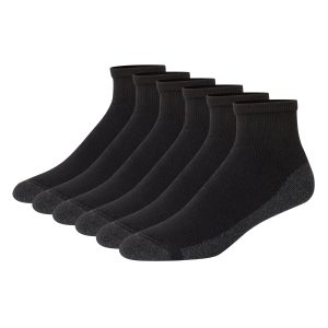 Hanes Double Tough Men's Ankle Socks, Max Cushion, 6-Pairs