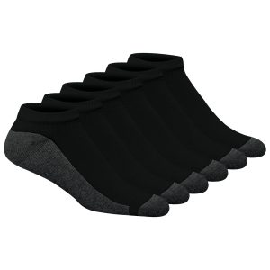 Hanes Double Tough Men's Low Cut Socks, Max Cushion, Shoe Sizes 6-12, 6-Pairs
