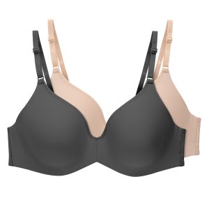 Hanes Invisible Look Women's Underwire T-Shirt Bra, 2-Pack