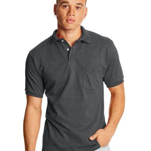 Hanes EcoSmart  Men's Pocket Polo Shirt, 2-Pack