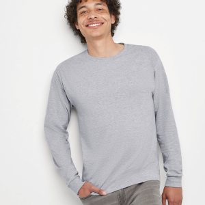 Hanes Essentials Men's Cotton Long Sleeve T-Shirt, 2-Pack