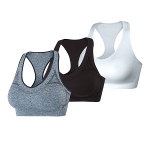 Hanes Sport Women's Seamless Racerback Sports Bra, 3-Pack