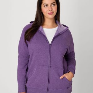 Hanes Just My Size EcoSmart Women's Full-Zip Fleece Hoodie (Plus Size)