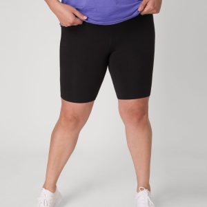 Hanes Just My Size Women's Stretch Jersey Bike Shorts, 9" (Plus Size)