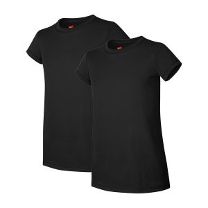 Hanes Essentials Girls' Cotton T-Shirt, 2-Pack