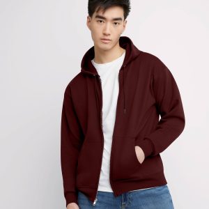 Hanes EcoSmart Unisex Full-Zip Fleece Hoodie