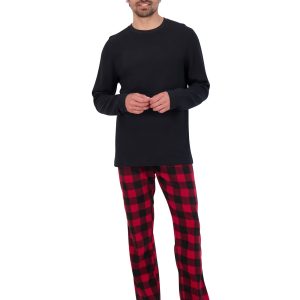 Hanes Men’s Fleece Pajama Set, X-Temp