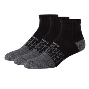 Hanes Absolute Active Men’s Cushioned Ankle Socks Pack, 3-Pack, Moisture Wicking