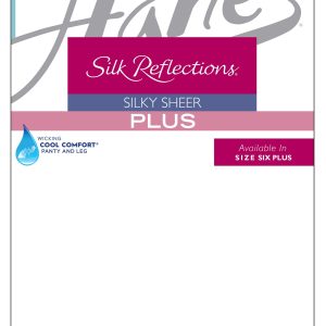 Hanes Silk Reflections Sheer Control Top Pantyhose, Enhanced Toe (Plus Size)