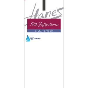 Hanes Silk Reflections Knee Highs, Reinforced Toe, 6-Pack