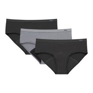 Hanes Comfort, Period. Hipster Period Underwear, Super Leaks, 3-Pack