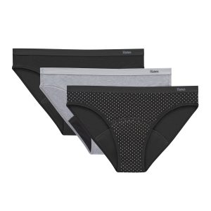 Hanes Comfort, Period. Bikini Period Underwear, Super Leaks, 3-Pack